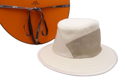 帽子帽子软帽子女装男装白色银灰色麻丝 x 皮革 [上一页] 美容产品 x